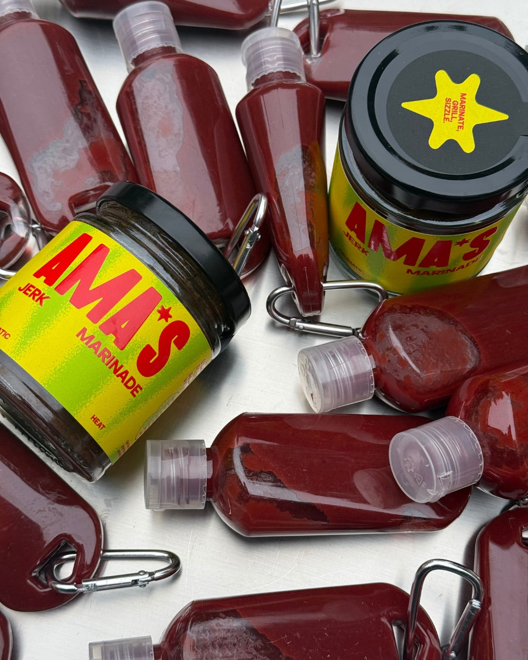 AMA'S hot sauce key rings